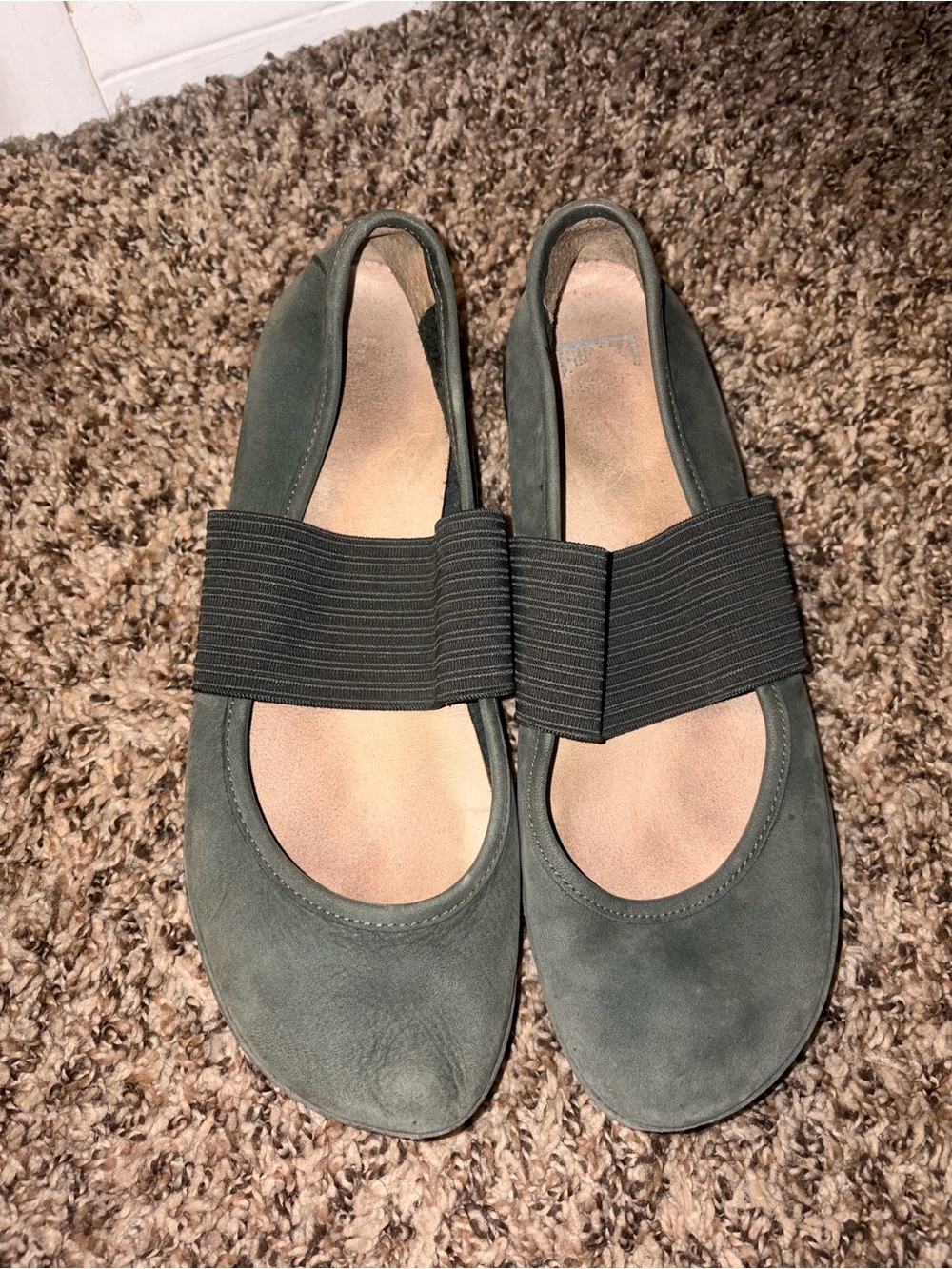 Camper Right Nina Ballet Flats in Gray Suede Size 39